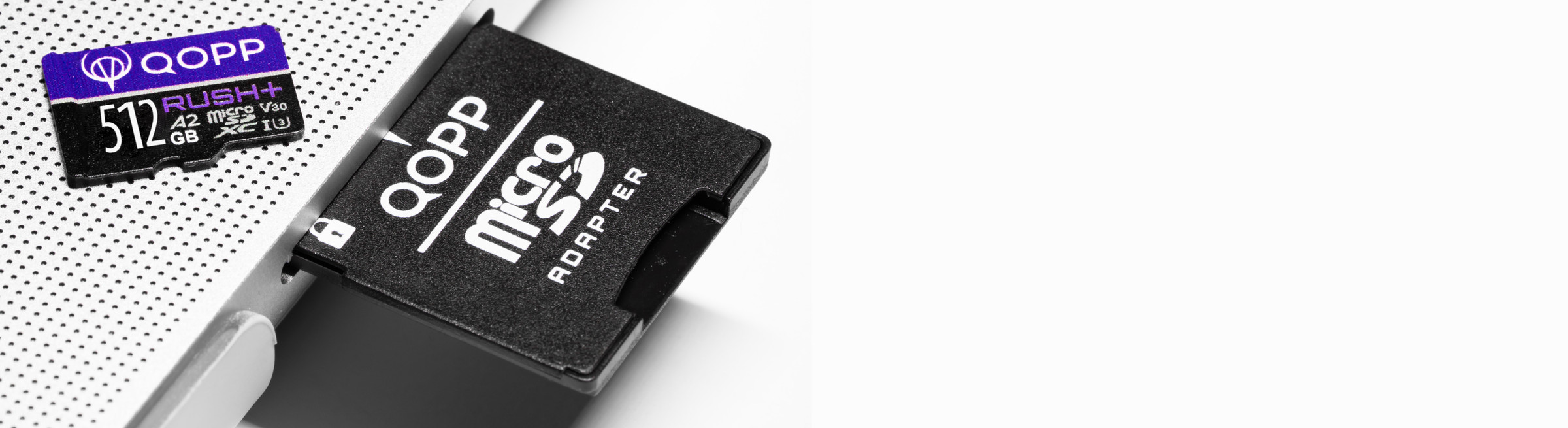 Карта microSD QOPP RUSH+ 512 ГБ, A2 V30 U3, и адаптер SD