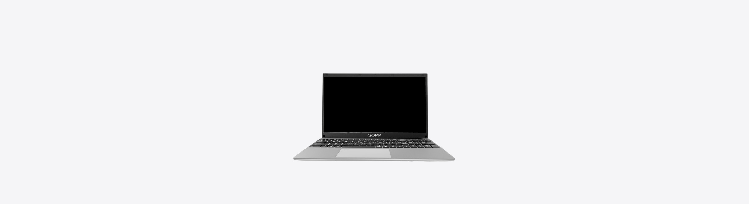 Ноутбук QOPP QBOOK 15 с процессором Intel N100, открытая крышка